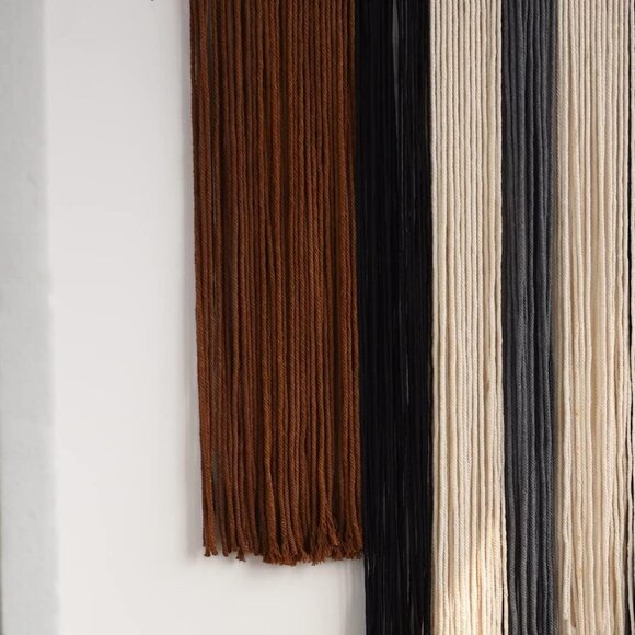 Macrame Yarn Fiber Bohemian Boho Home Wall Decor Hanging NEW - Picture 3 of 4